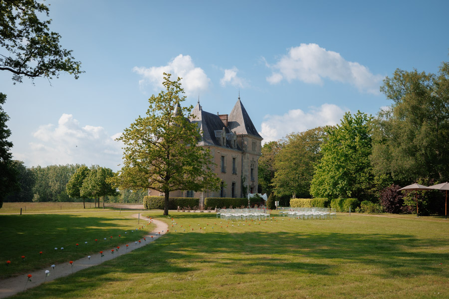 Photographie du Château du domaine de Brandois lors d'un mariage en Vendée